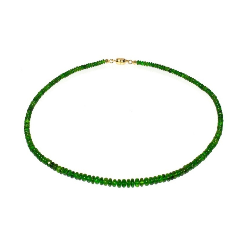 Russischer Diopsid-Goldhalskette