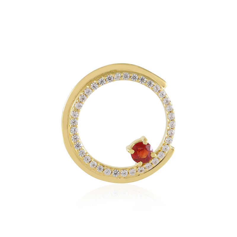 Tansania-Rubin-Silberanhänger