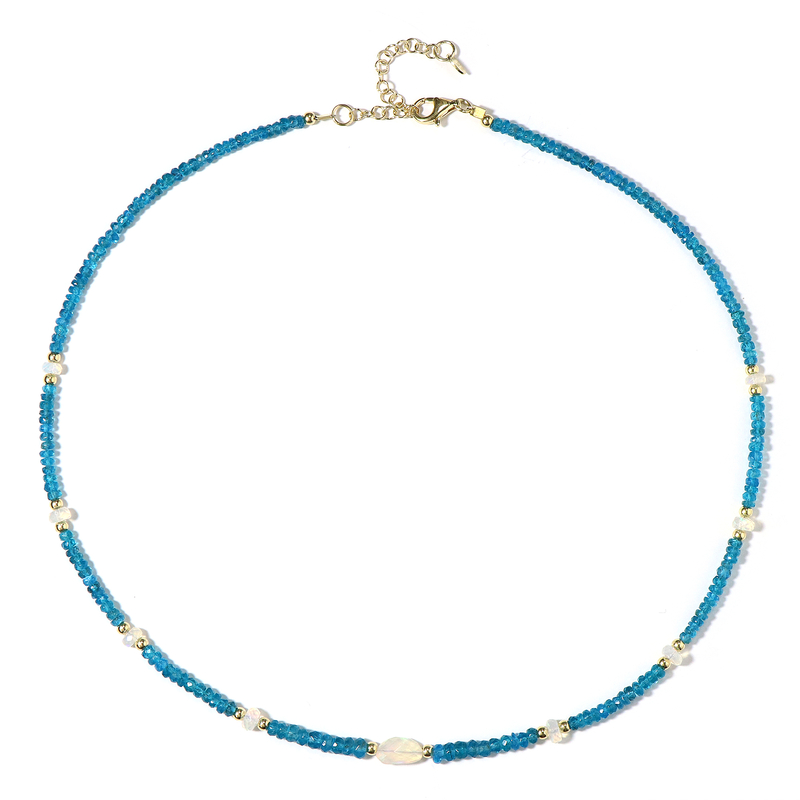 Edelstein-Silberhalskette