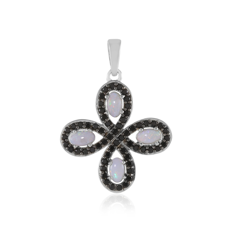 Australischer Opal-Silberanhänger