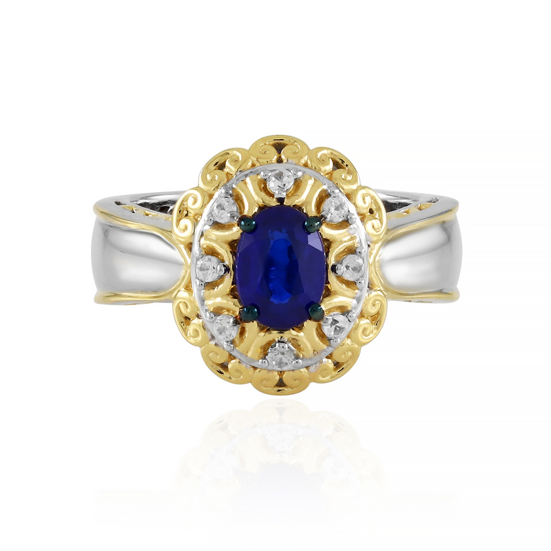 Cobaltblauer Spinell-Silberring (Gems en Vogue)