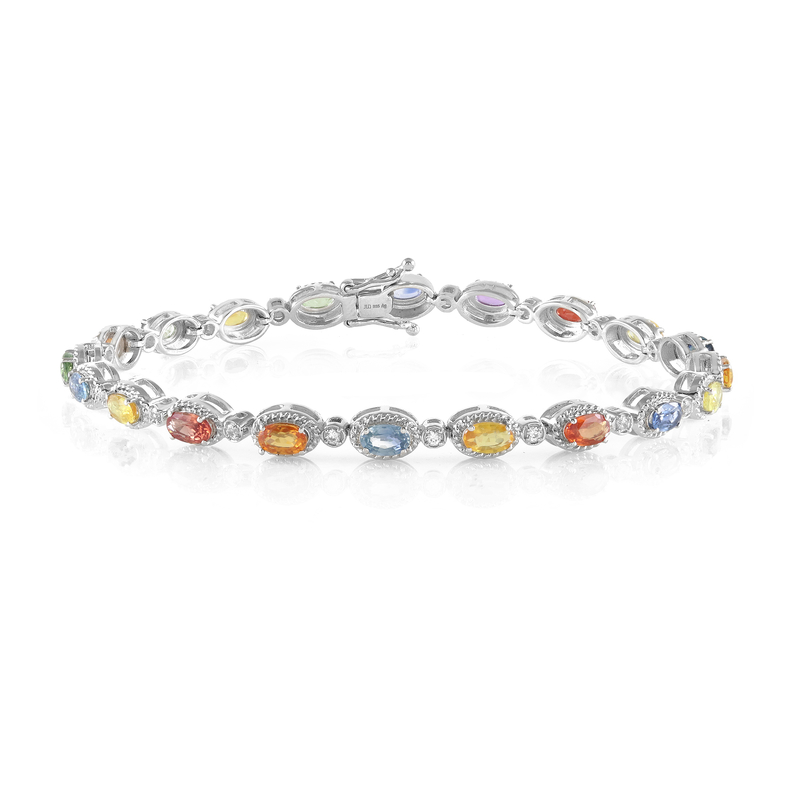 Saphir-Silberarmband