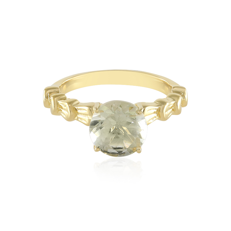 Grüner Amethyst-Silberring Grüner Amethyst-Silberring