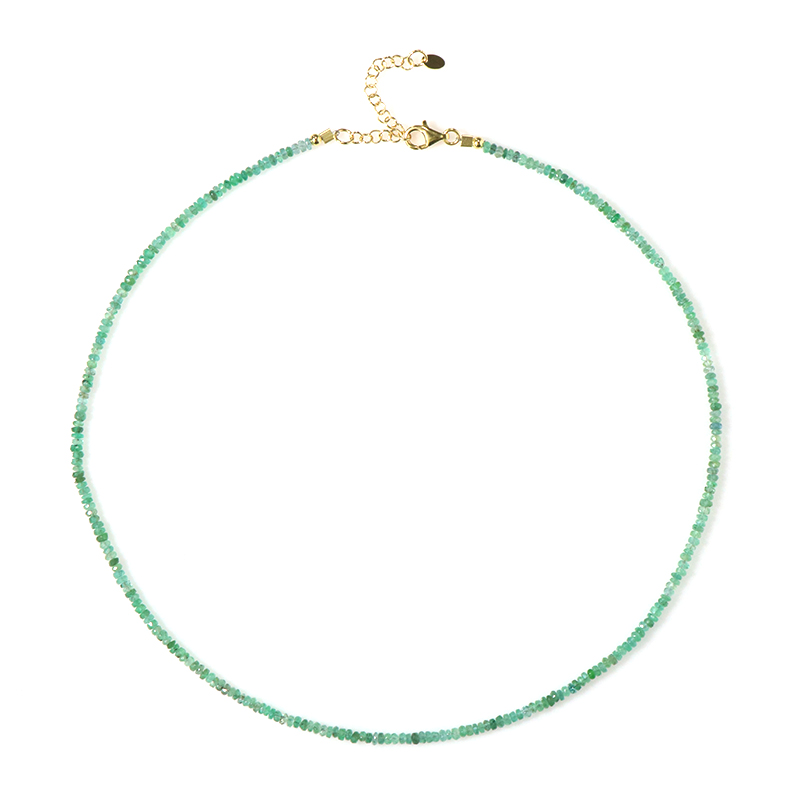 Sambia-Smaragd-Silberhalskette