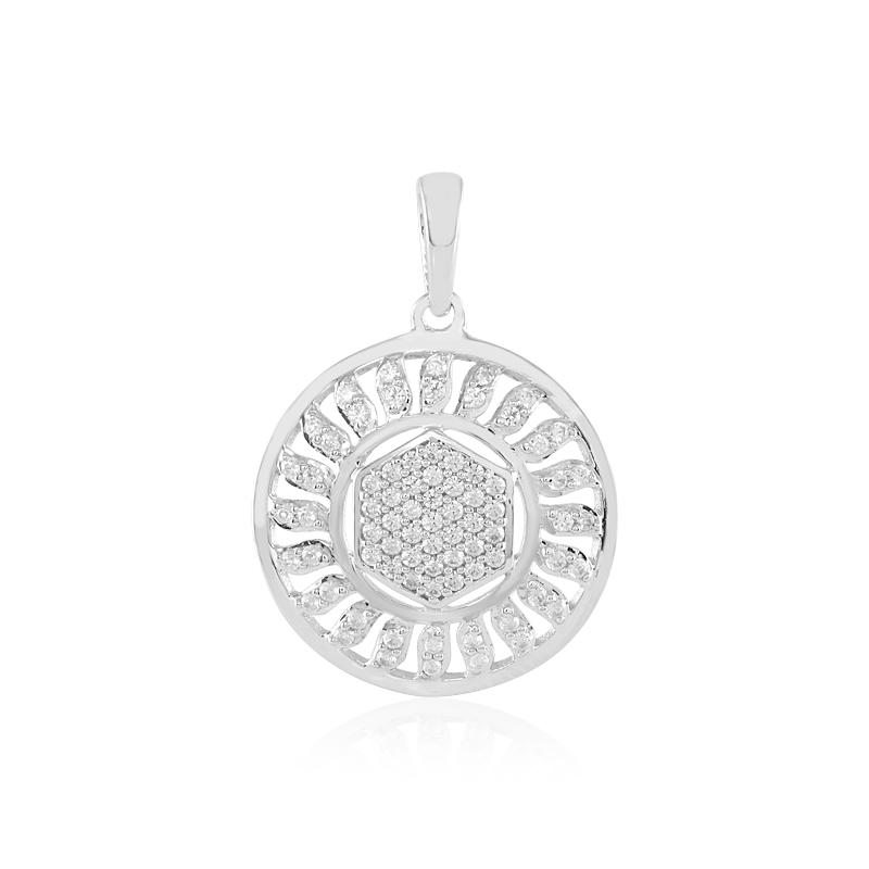 Zirkon-Silberanhänger