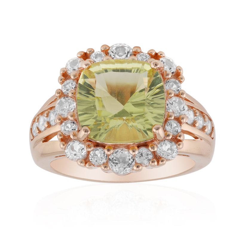 Limonen-Citrin-Silberring