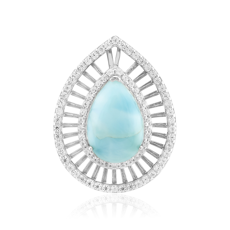 Larimar-Silberanhänger (MONOSONO COLLECTION)