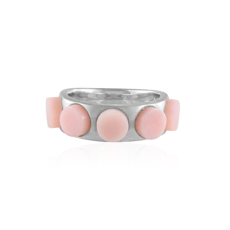 Pinkfarbener Opal-Silberring (de Melo Essence)