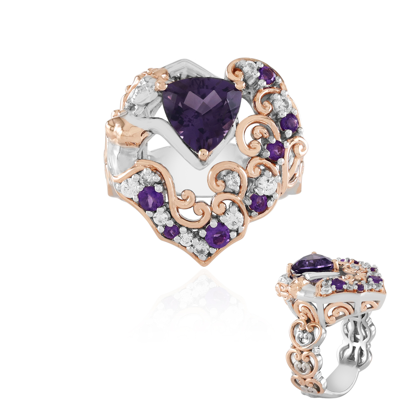 Amethyst-Silberring (Gems en Vogue)