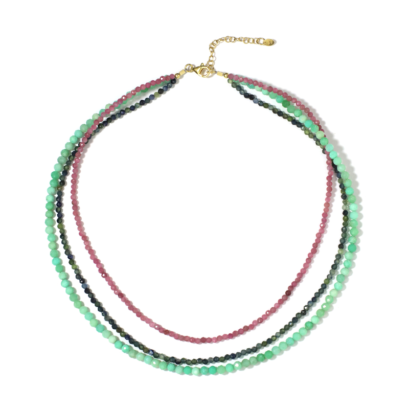 Edelstein-Silberhalskette