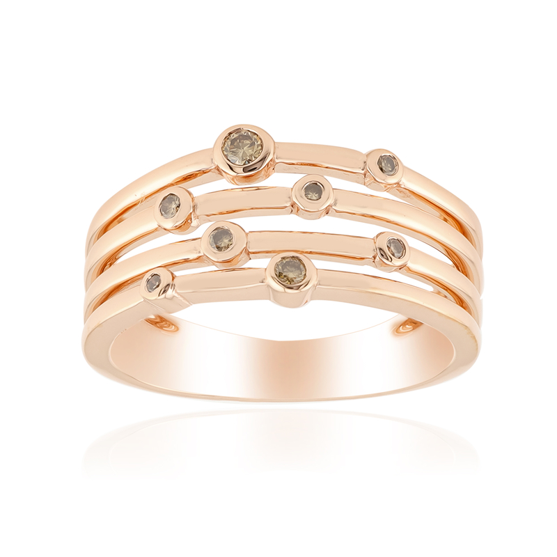 SI1 Argyle-Rose de France-Brillant-Silberring (Annette)