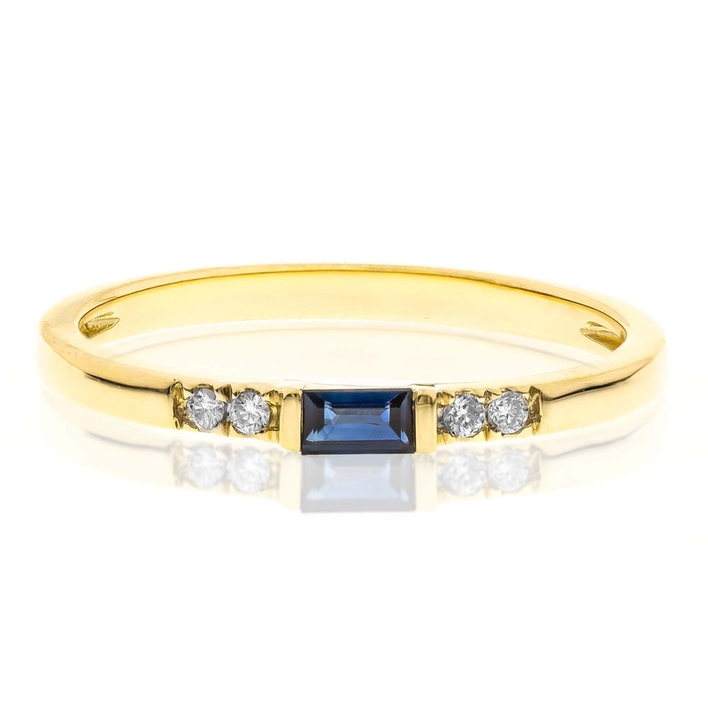 Blauer Ceylon-Saphir-Goldring