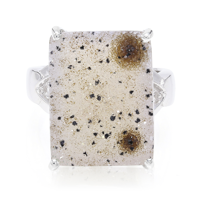 Glitzer-Achat-Silberring