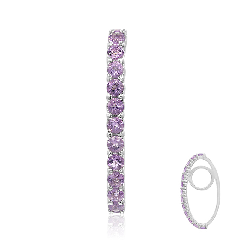 Amethyst-Silberanhänger (MONOSONO COLLECTION)