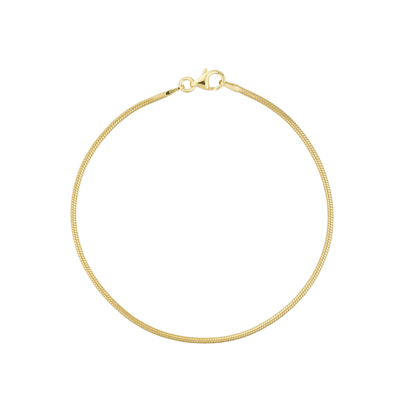 Silber-Schlangenarmband – 3,4 g – 20 cm – vergoldet (MONOSONO COLLECTION)