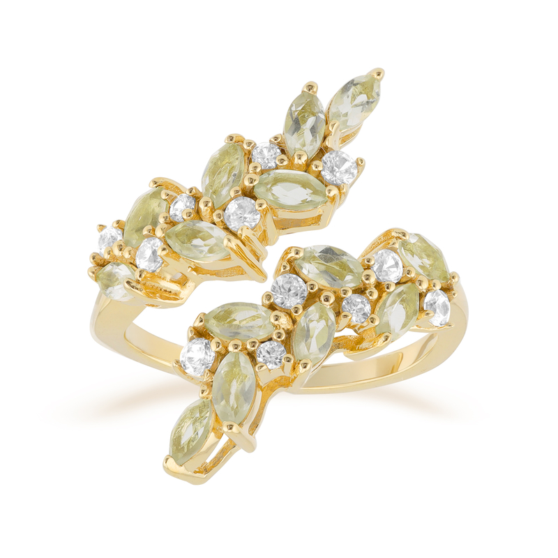 Grüner Amethyst-Silberring Grüner Amethyst-Silberring