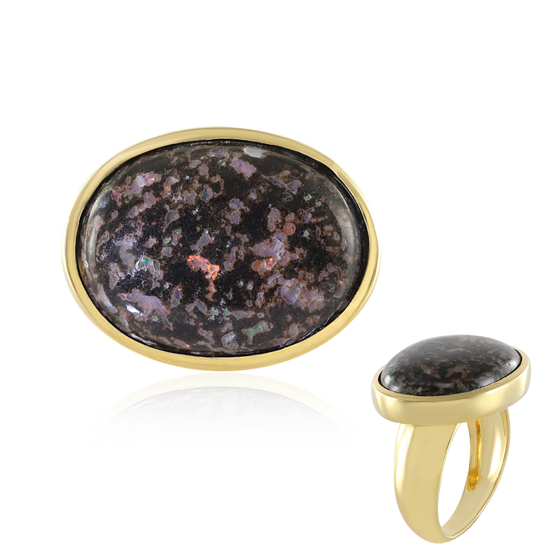 Leoparden-Opal-Silberring Leoparden-Opal-Silberring