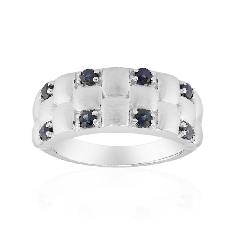 Blauer Saphir-Silberring (Remy Rotenier) Blauer Saphir-Silberring (Remy Rotenier)