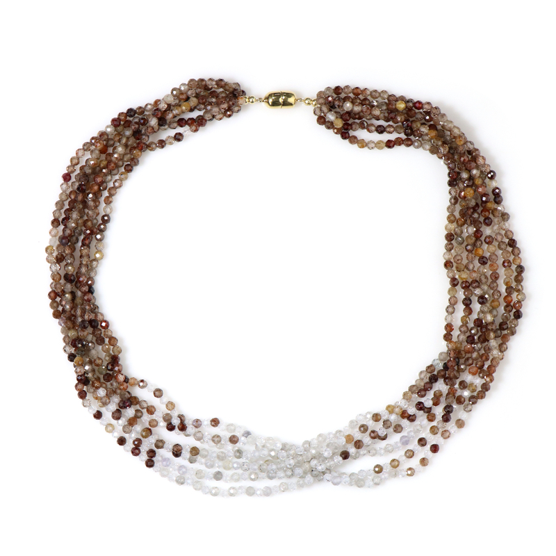 Zirkon-Silberhalskette (Riya)