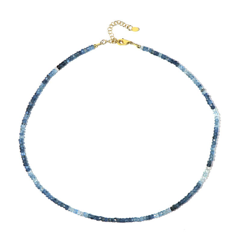 Santa Maria-Aquamarin-Silberhalskette