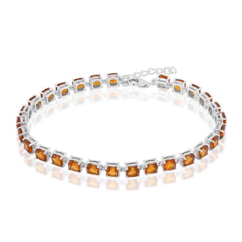 Madeira-Citrin-Silberarmband
