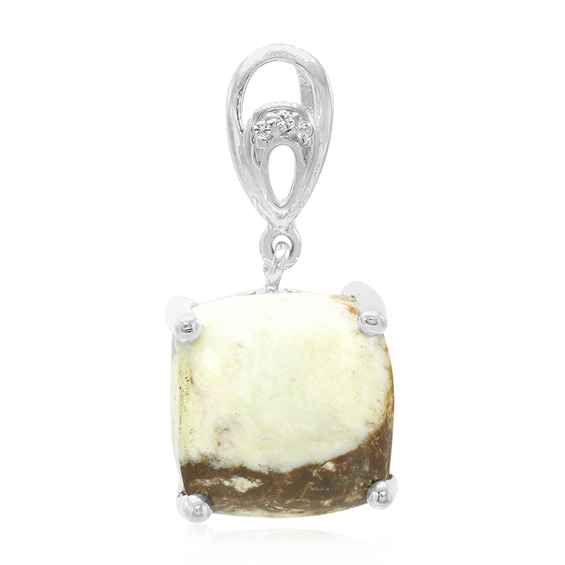 Magnesit-Silberanhänger