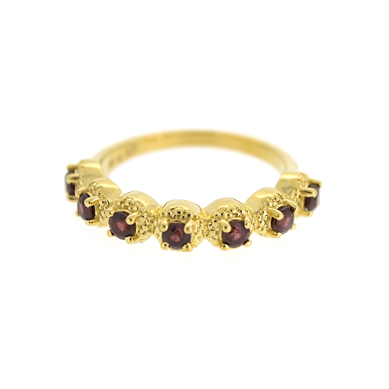 Rhodolith-Silberring