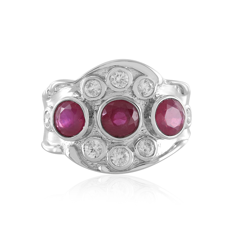 Madagaskar-Rubin-Silberring (de Melo)