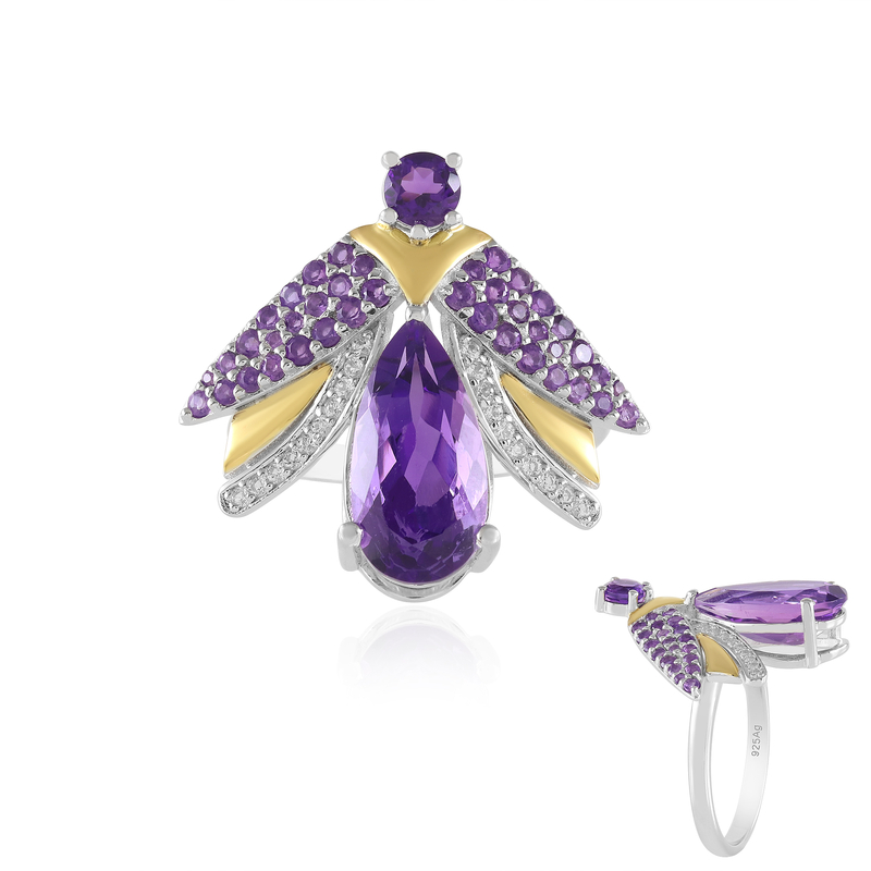 Sambia-Amethyst-Silberring
