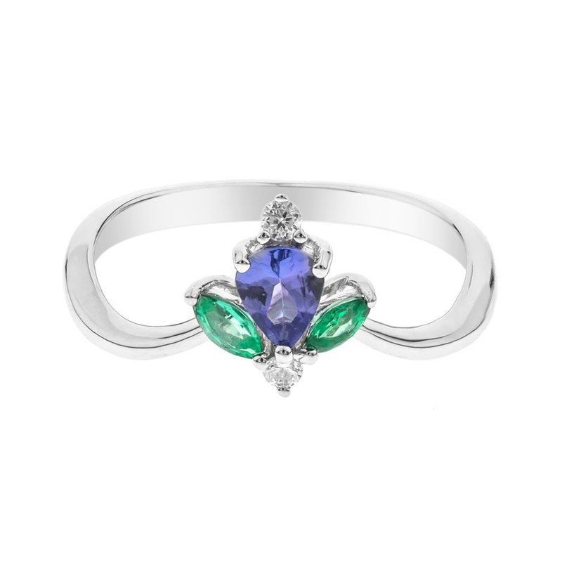 AAA-Tansanit-Goldring (CIRARI)