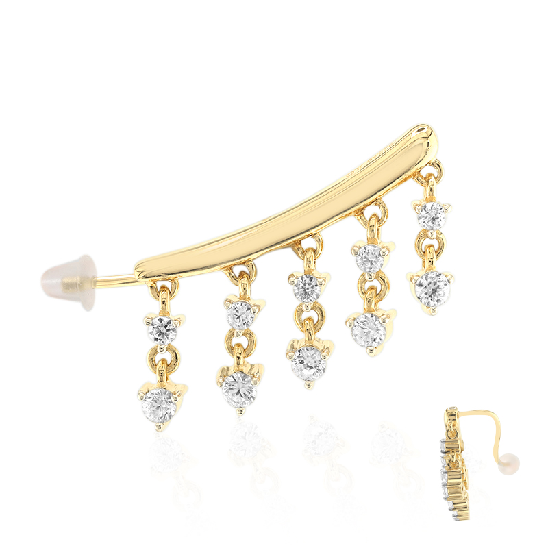 Zirkon-Silberohrringe (M de Luca)