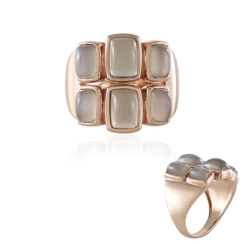 Silberner Mondstein-Silberring (KM by Juwelo) Silberner Mondstein-Silberring (KM by Juwelo)