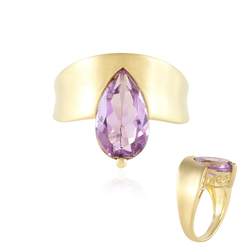 Lavendel-Amethyst-Silberring (de Melo)