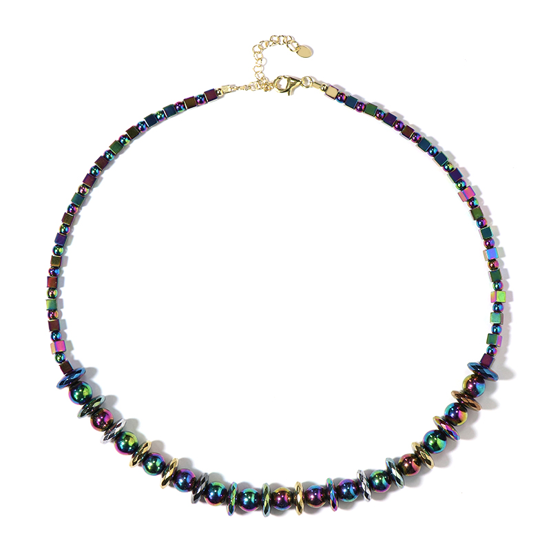 Mystik-Hämatit-Silberhalskette