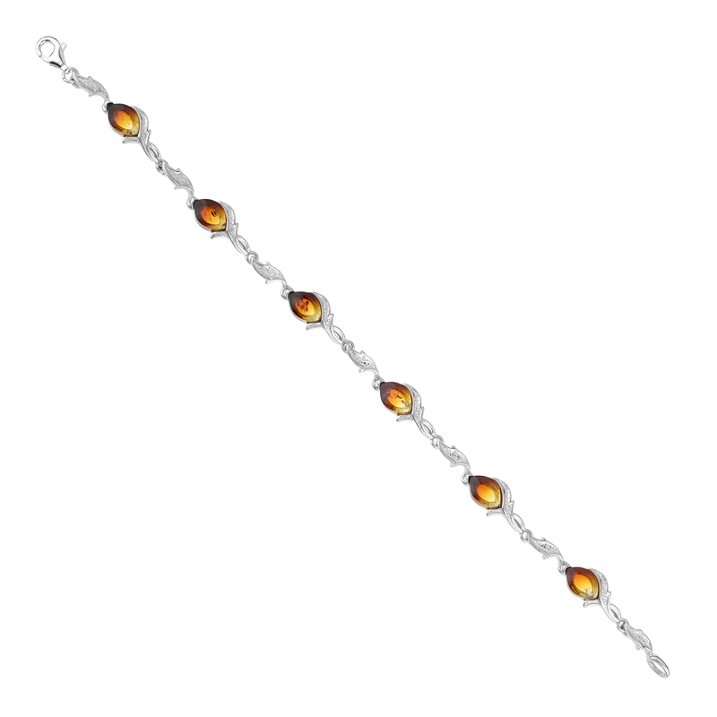 Baltischer Sunrise-Bernstein-Silberarmband (dagen)