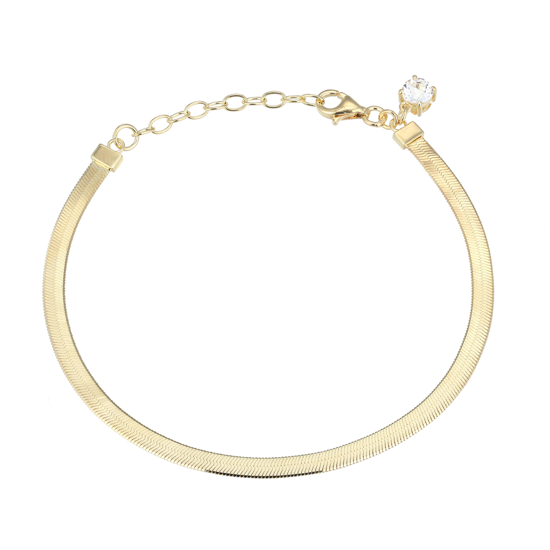 Weißer Topas-Silberarmband