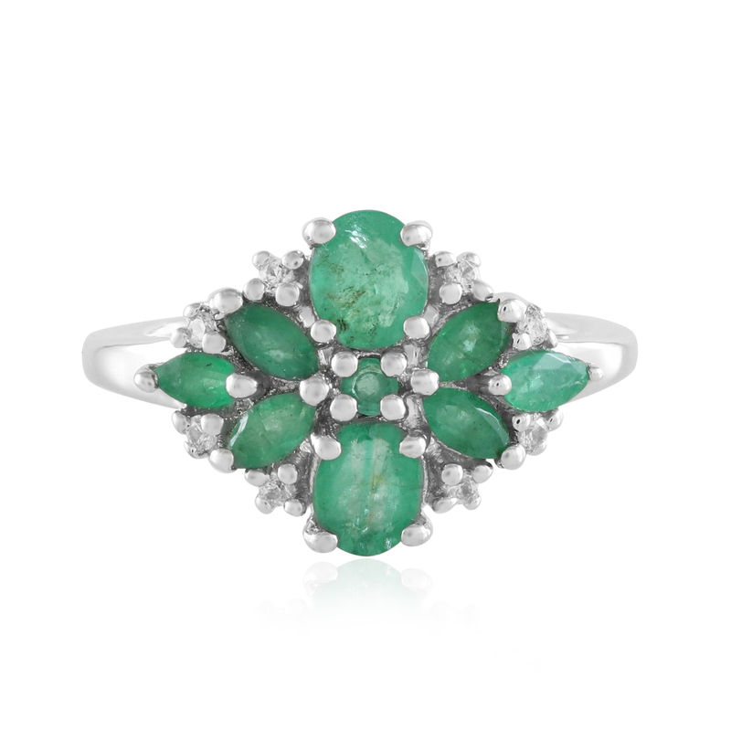 Sambia-Smaragd-Silberring