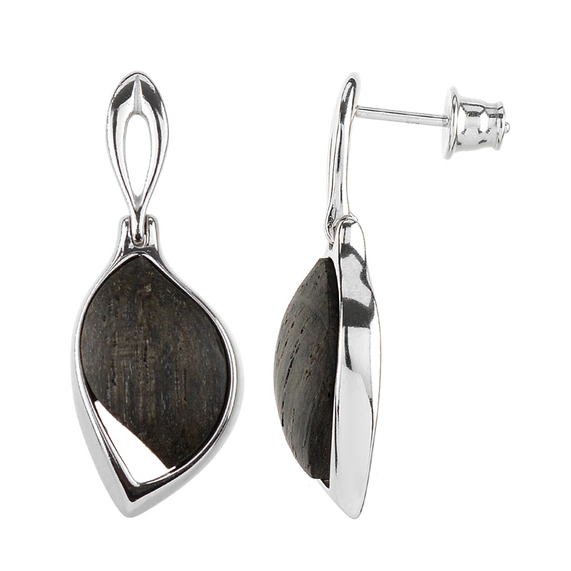 Mooreiche-Silberohrringe (dagen)