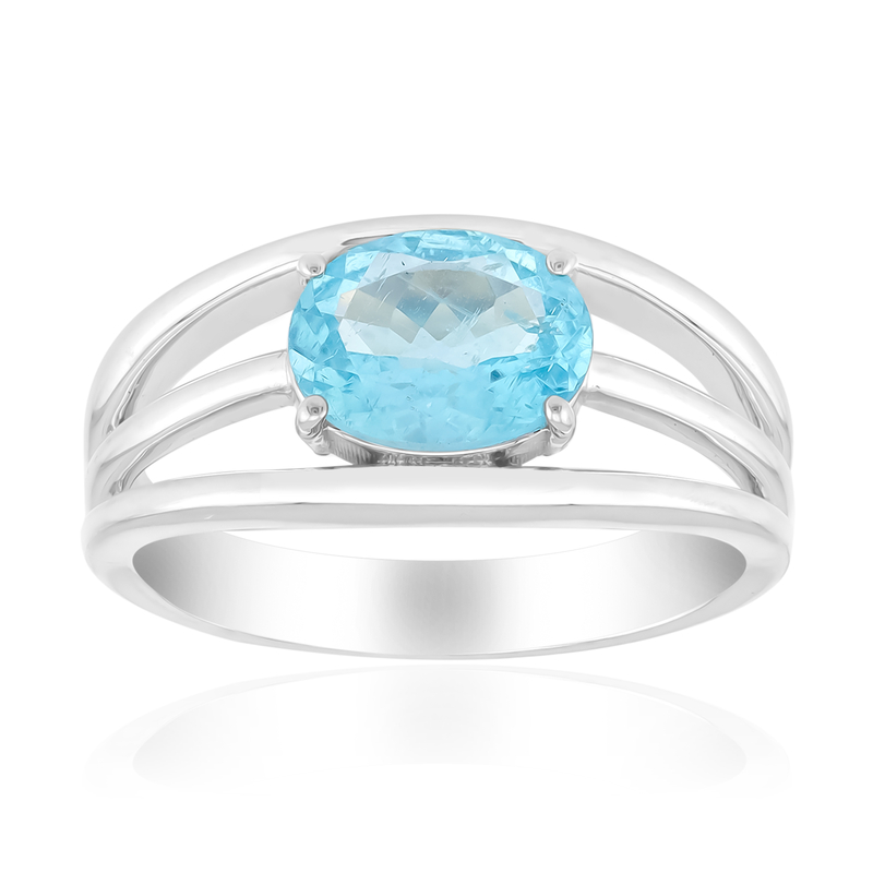 Blauer Apatit-Silberring (Pallanova)