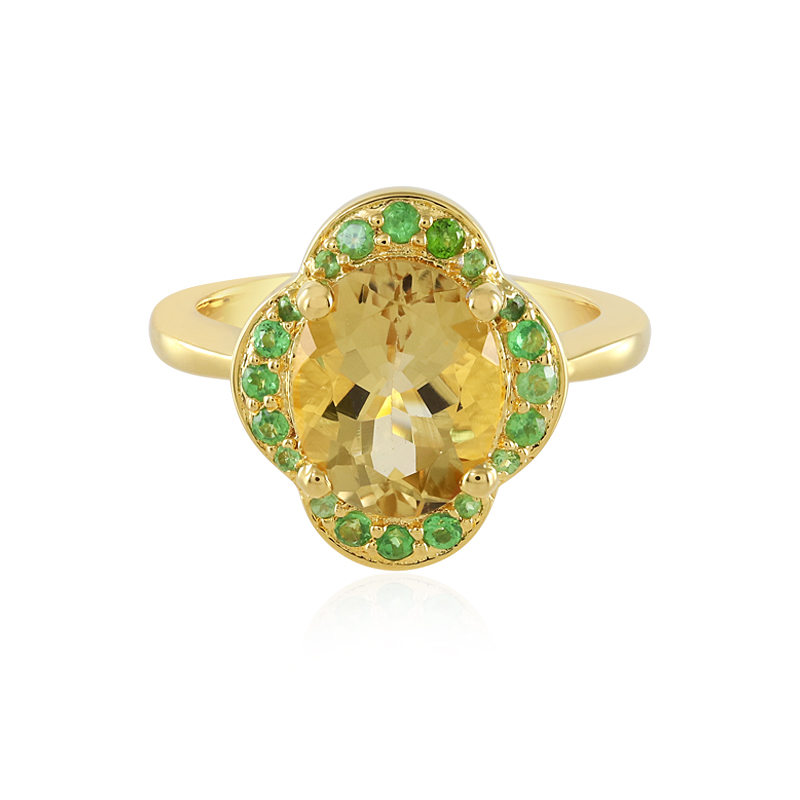 Gelber Beryll-Silberring