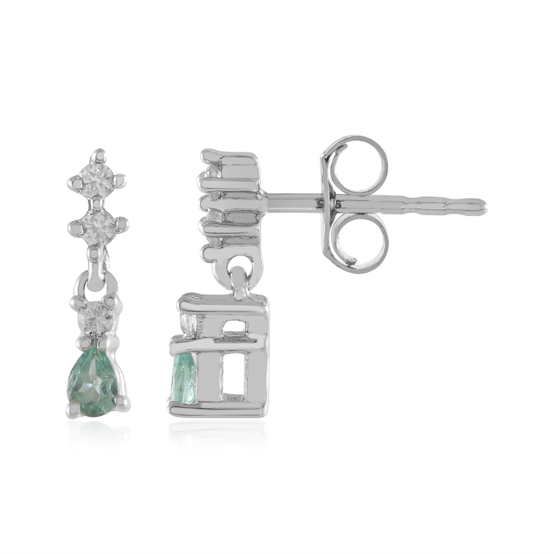 Alexandrit-Silberohrringe Alexandrit-Silberohrringe