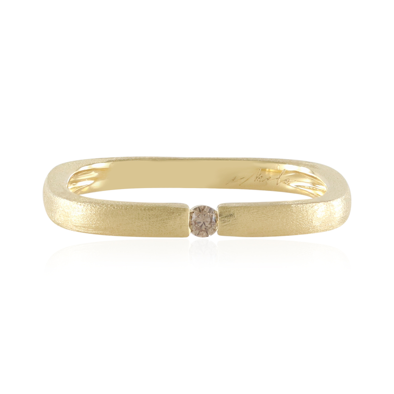 I2 Champagner-Brillant-Silberring (de Melo)