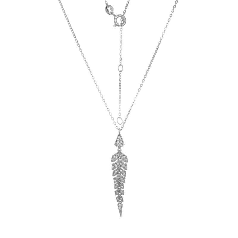 Zirkon-Silberhalskette (Adela Silber) Zirkon-Silberhalskette (Adela Silber)