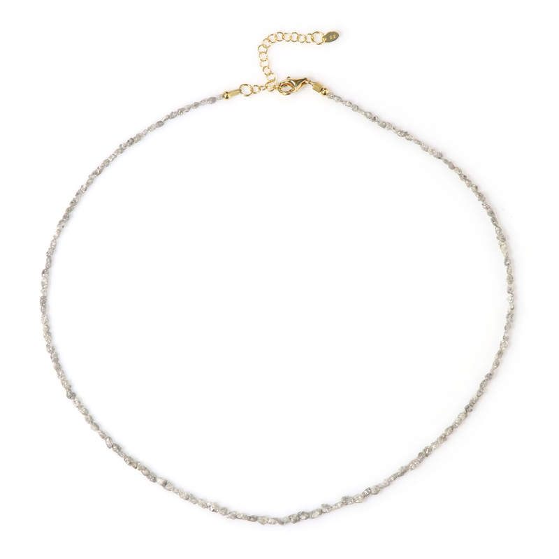 Silberner Diamant-Silberhalskette