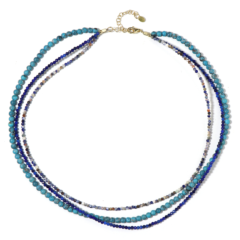 Edelstein-Silberhalskette