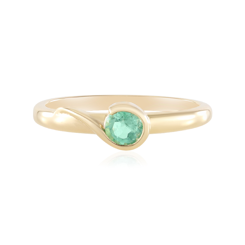 Russischer Smaragd-Silberring (Adela Silber)