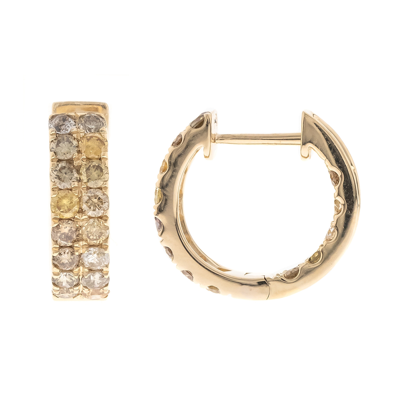 SI2 Fancy-Brillant-Goldohrringe (CIRARI)