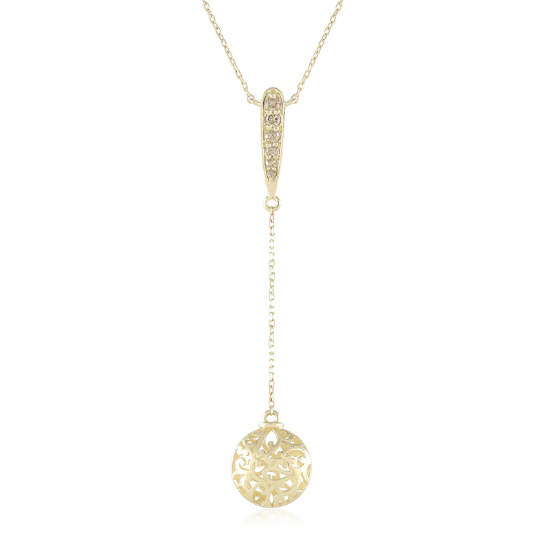 I2 Champagner-Diamant-Goldcollier (Ornaments by de Melo)