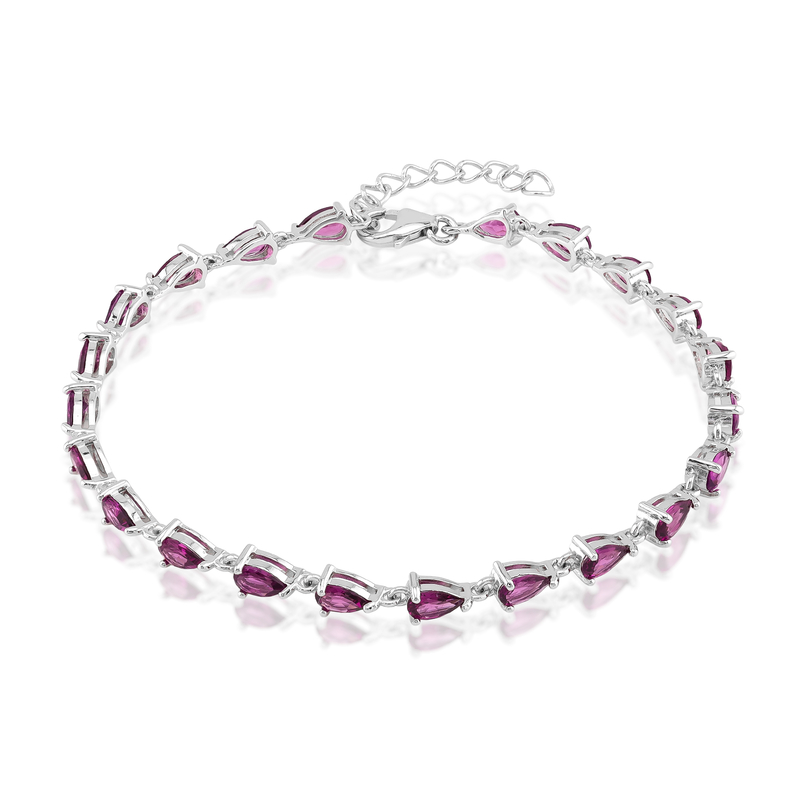 Rhodolith-Silberarmband