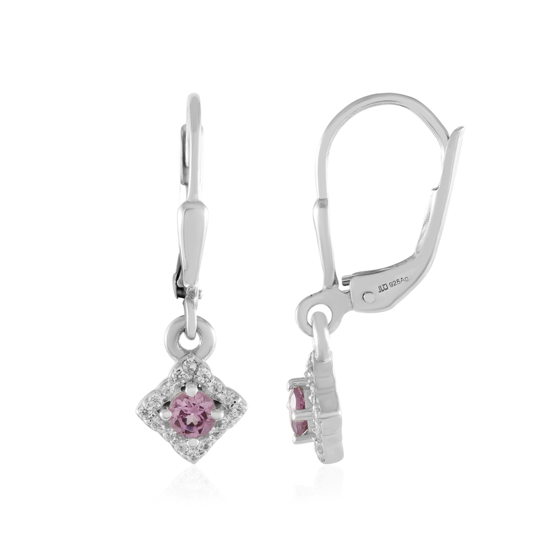 Malaya-Granat-Silberohrringe Malaya-Granat-Silberohrringe